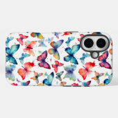 Aquarell-Schmetterlingsmuster Case-Mate iPhone Hülle (Rückseite (Horizontal))