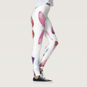 Aquarell-Schmetterlingsmuster-Elemente-Blatt Leggings (Rechts)