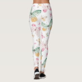 Aquarell-Schmetterlingsmuster Leggings (Rückseite)