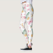 Aquarell-Schmetterlingsmuster Leggings (Links)