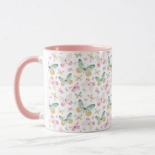 Aquarell-Schmetterlingsmuster Tasse