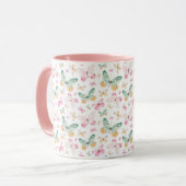 Aquarell-Schmetterlingsmuster Tasse (Vorderseite Links)