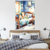 Aquarell schmückende Kinderzimmer Kunst Leinwanddruck (Insitu (Schlafzimmer))