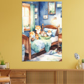 Aquarell schmückende Kinderzimmer Kunst Leinwanddruck (Insitu (Wohnzimmer))