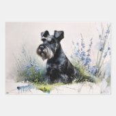 Aquarell-Schnauzer-Decoupage Geschenkpapier Set (Vorderseite 2)