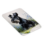Aquarell-Schnauzer Flexibel Magnet (Rechte Seite)