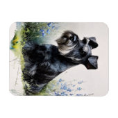 Aquarell-Schnauzer Flexibel Magnet (Horizontal)