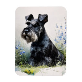 Aquarell-Schnauzer Flexibel Magnet