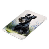 Aquarell-Schnauzer Flexibel Magnet (Linke Seite)