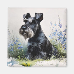 Aquarell-Schnauzer Magnet