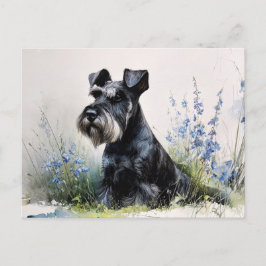 Aquarell-Schnauzer Postkarte