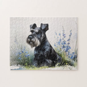 Aquarell-Schnauzer Puzzle