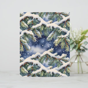 Aquarell-Schnee-Weihnachtsbaum-Schabblatt-Papier