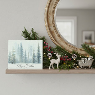 Aquarell schneebedeckte Bäume benutzerdefiniertes  Fotoplatte