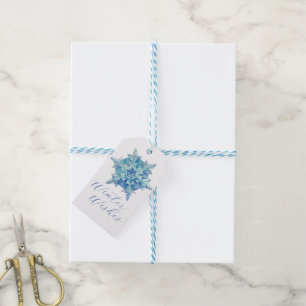 Aquarell-Schneeflocke Geschenkanhänger
