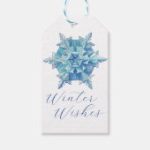 Aquarell-Schneeflocke Geschenkanhänger (Vorderseite)
