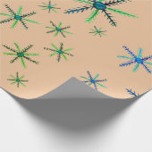 Aquarell-Schneeflocke-Packpapier Geschenkpapier (Ecke)