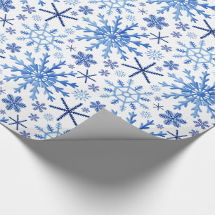 Aquarell-Schneeflocke-Packpapier Geschenkpapier