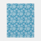 Aquarell-Schneeflocken-Muster Fleecedecke (Vorderseite)