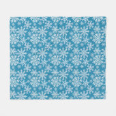 Aquarell-Schneeflocken-Muster Fleecedecke (Vorderseite (Horizontal))