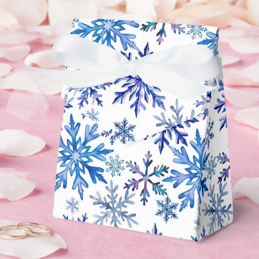 Aquarell-Schneeflocken-Muster Geschenkschachtel (Hochzeit)