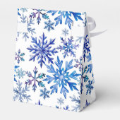 Aquarell-Schneeflocken-Muster Geschenkschachtel (Rückseite)