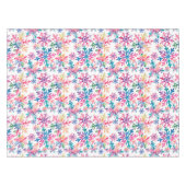 Aquarell-Schneeflocken-Muster Tischdecke (Vorderseite (Horizontal))