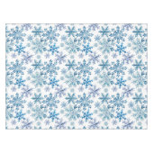 Aquarell-Schneeflocken-Muster Tischdecke (Vorderseite (Horizontal))