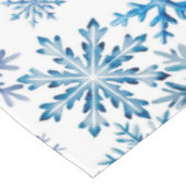 Aquarell-Schneeflocken-Muster Tischdecke (Schrägansicht)