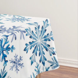 Aquarell-Schneeflocken-Muster Tischdecke