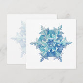 Aquarell-Schneeflocken-Weihnachtskarte (Vorne/Hinten)