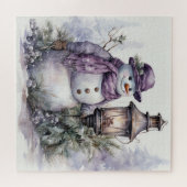 Aquarell-Schneemann-Puzzle Puzzle (Horizontal)