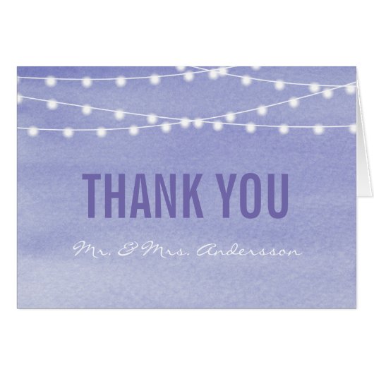 Aquarell-Schnur beleuchtet Hochzeit (Vorderseite (Horizontal))