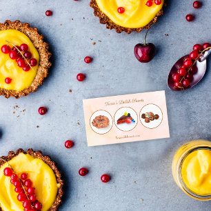 Aquarell-Schokoladen-Dessert-Bäckerei  Visitenkarte