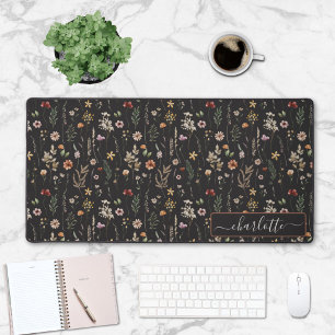 Aquarell Schön Floral Wilde Blumen Muster  Schreibtischunterlage
