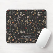 Aquarell Schön Florales Wildblumen Muster Mousepad (Mit Mouse)