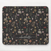 Aquarell Schön Florales Wildblumen Muster Mousepad (Vorne)