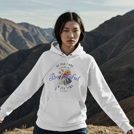 Aquarell-Schöne-Schrift-Blumen Hoodie