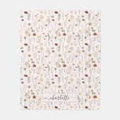 Aquarell Schönes Wildblumen-Blumenmuster Fleecedecke (Vorderseite)