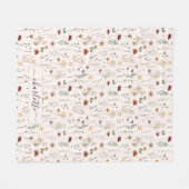 Aquarell Schönes Wildblumen-Blumenmuster Fleecedecke (Vorderseite (Horizontal))