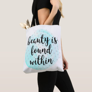Aquarell-Schönheits-Zitat Tasche