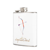 Aquarell-Schütze-Bogen u. Pfeil Flachmann (Links)