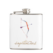 Aquarell-Schütze-Bogen u. Pfeil Flachmann (Vorderseite)