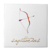 Aquarell-Schütze-Bogen u. Pfeil Fliese (Vorderseite)