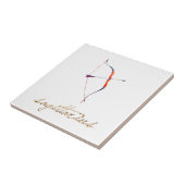 Aquarell-Schütze-Bogen u. Pfeil Fliese (Seite)