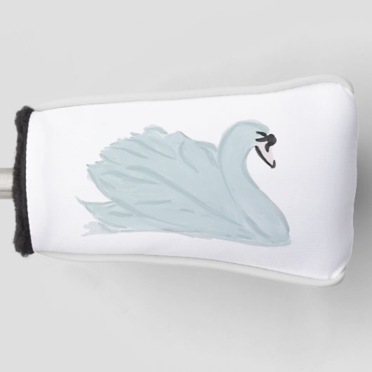 Aquarell-Schwäne Golf Headcover (Vorderseite)