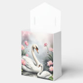 Aquarell Schwanensee Pink Lotus Florale Babydusche Geschenkschachtel (Geöffnet)