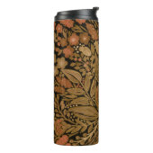 Aquarell, schwarz-braun, blumenschwarz, Muster sch Thermosbecher (Nach links gedreht)