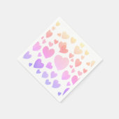 Aquarell-Schwebende Herzen (Anpassbar) Serviette (Ecke)