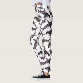 Aquarell-Schwertwal Leggings (Links)